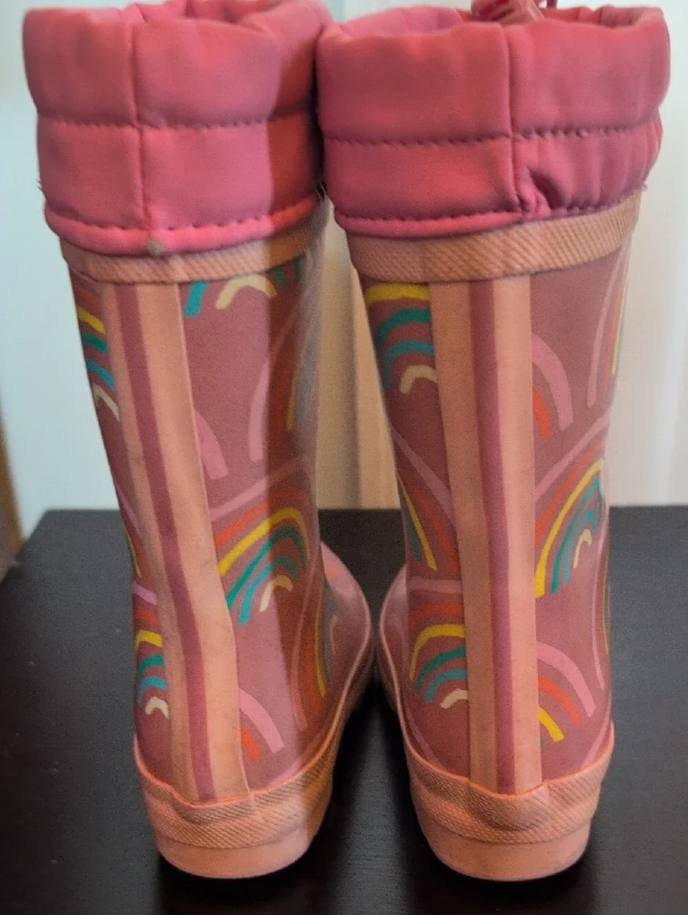 Hatley Pink Rainbow Kids Rain & Snow Boots